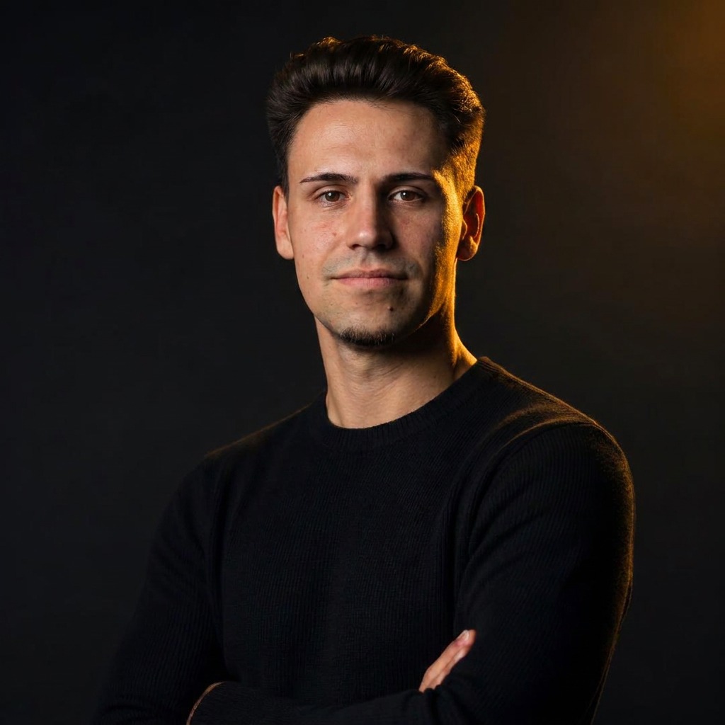 Retrato de Héctor Muerza, mentor de trading de futuros